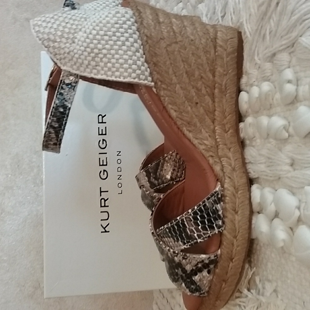 Kurt Geiger Nib Snakeprint Wedges 7.5 - image 5